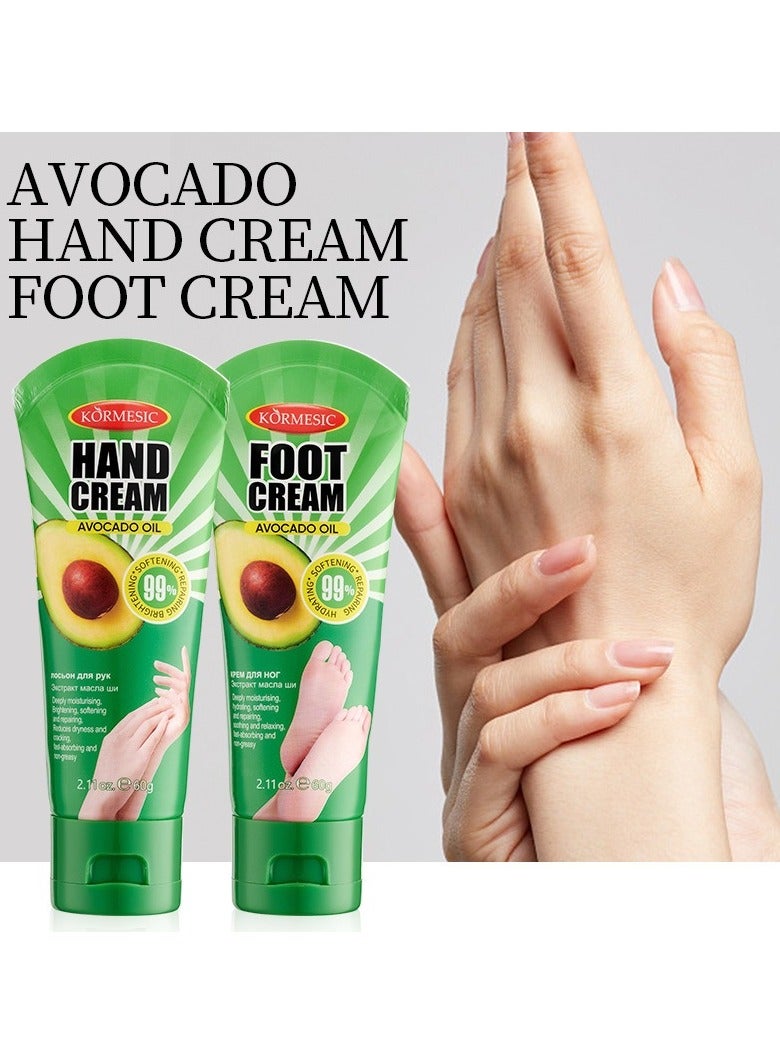 Kormesic كريم قدم الأفوكادو 60 جرام وكريم يدين الأفوكادو 60 جرام - مجموعة ترطيب عميق، تهدئة وإصلاح - Image 5