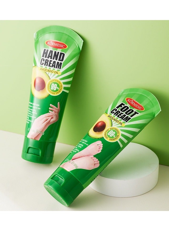 Kormesic كريم قدم الأفوكادو 60 جرام وكريم يدين الأفوكادو 60 جرام - مجموعة ترطيب عميق، تهدئة وإصلاح - Image 2
