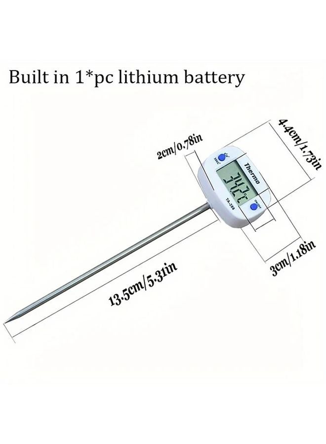 White Digital Kitchen Thermometer High Precision Food Probe for Meat Water Milk Oven BBQ Cooking - Image 5