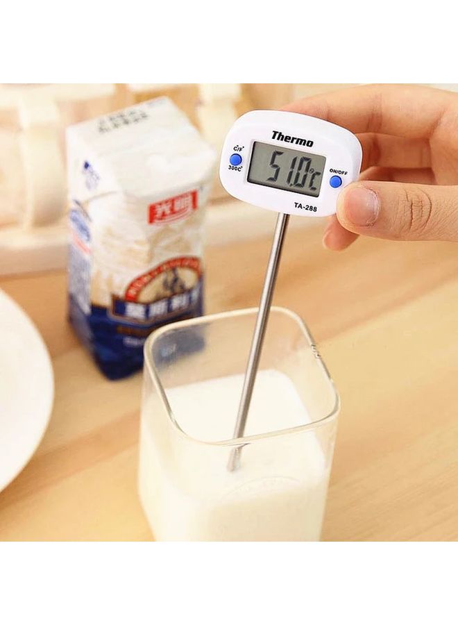 White Digital Kitchen Thermometer High Precision Food Probe for Meat Water Milk Oven BBQ Cooking - Image 3