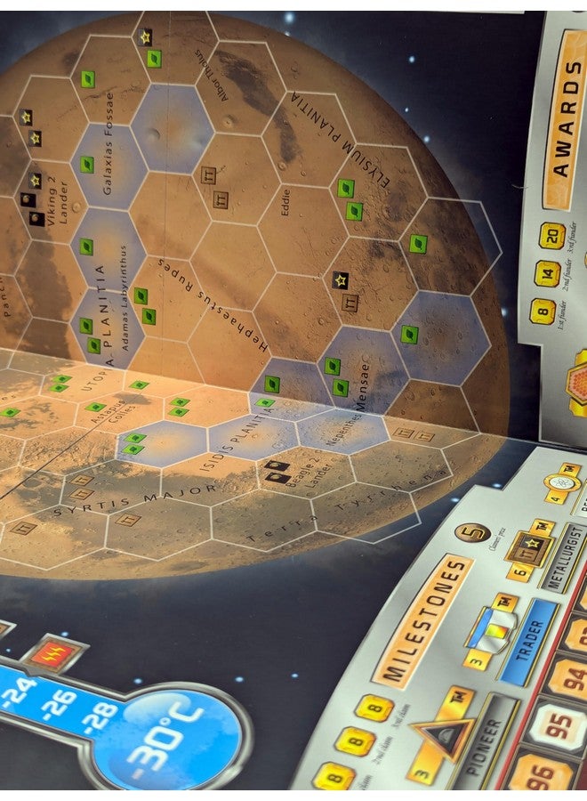 STRONGHOLD GAMES Terraforming Mars Utopia & Cimmeria - Double-Sided Game Board with New Maps and Awards - for Ages 12+ and 1 to 5 Players - Image 3