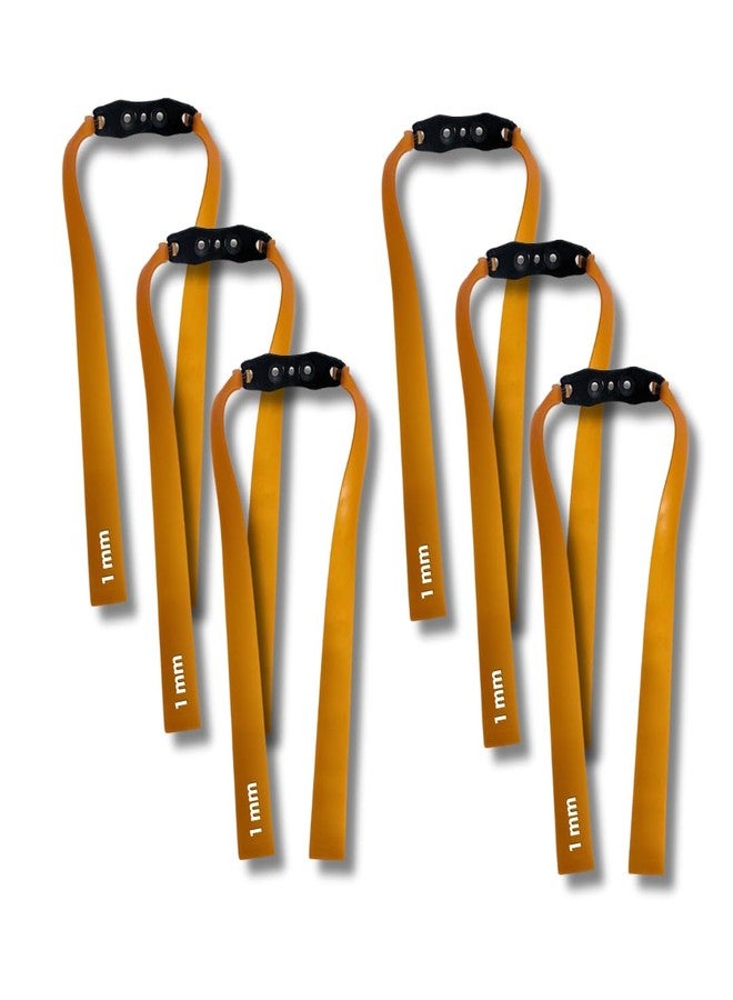 Marksman طقم MARKSMAN® من 6 أربطة مطاطية ذهبية للبندقية الهوائية لعشاق الرياضة وممارسة الرماية | أربطة قذف مطاطية طبيعية | أربطة بديلة للبندقية الهوائية - Image 1