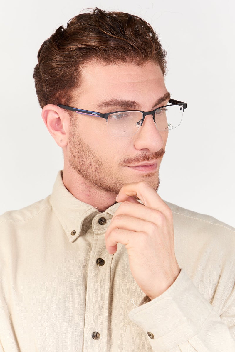 LACOSTE Men L2279 Rectangular Eyeglasses, Black - Image 2