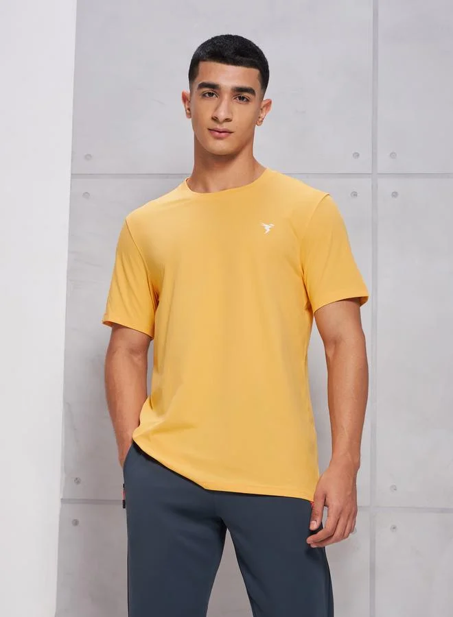 Technosport Technosport Men Solid Crew Neck Slim Fit T-Shirt