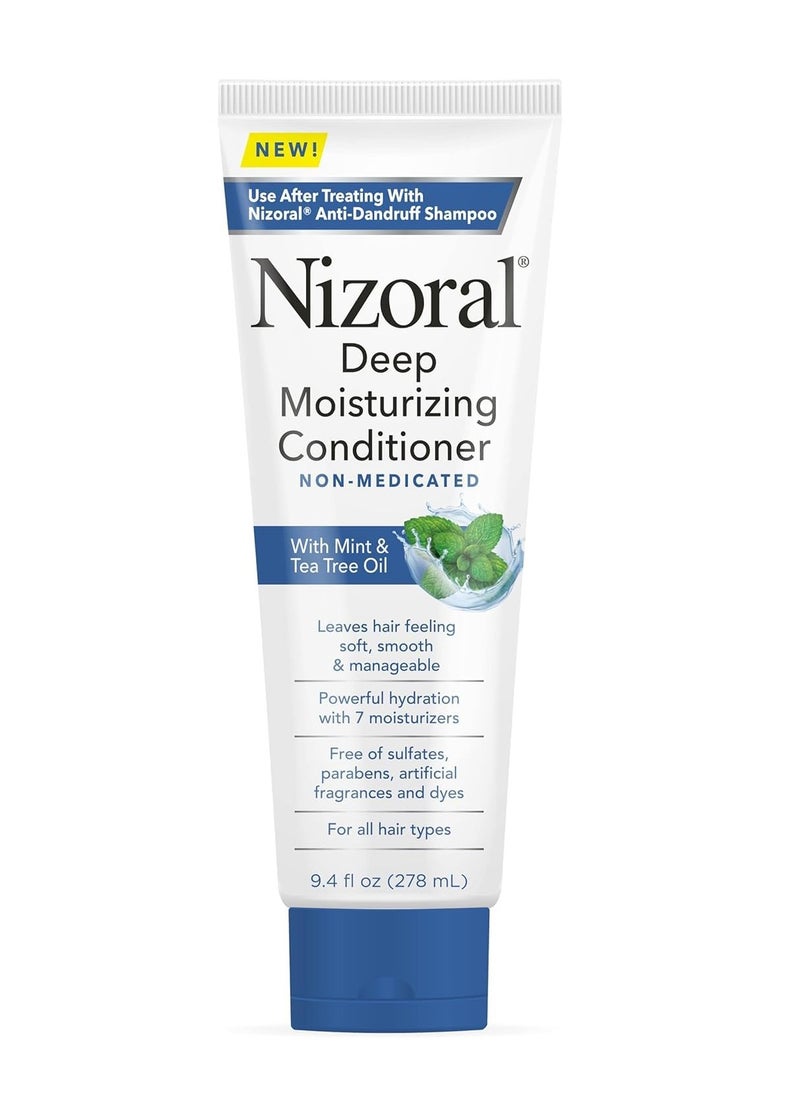 Nizoral Nizoral Deep Moisturizing Conditioner with Mint & Tea Tree Oil for All Hair Types - Free of Sulfates, Parabens, Artificial Fragrances and Dyes, 9.4 oz  - Image 1