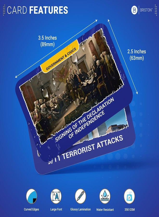 بريستون بطاقات تعليمية لـ 75 حدثًا تاريخيًا أمريكيًا - بطاقات دراسية للأحداث التاريخية الأمريكية للطلاب والمعلمين - موارد تعليمية للحكومة والتربية المدنية وتاريخ الولايات المتحدة - أداة تعليمية للفصل الدراسي من بريستون - Image 3