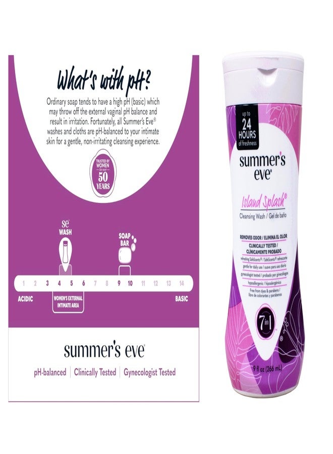 Summer's Eve Island Splash Feminine Cleansing Wash, Daily Intimate Wash, Removes Odor, pH Balanced, Gentle for Sensitive Skin, 9 Ounce (Pack of 1 - Image 5