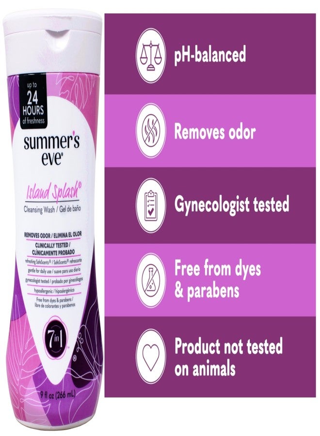 Summer's Eve Island Splash Feminine Cleansing Wash, Daily Intimate Wash, Removes Odor, pH Balanced, Gentle for Sensitive Skin, 9 Ounce (Pack of 1 - Image 2