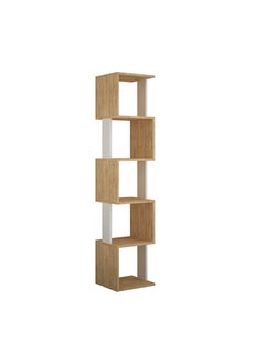 Mourah Home Mourah Piri Corner Bookcase - Oak/White - 2 Years Warranty  - Image 2