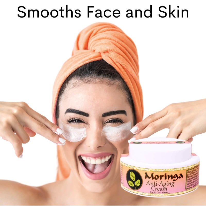 Moringa Anti Aging Cream 13 Natural Herbs with Antioxidants 3.4 oz - Image 3