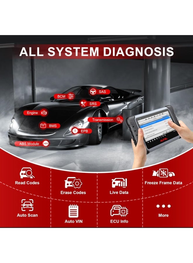 أوتل جهاز فحص Autel MaxiDAS DS808S، يعمل بنظام أندرويد 11، أداة برمجة ECU، ترقية للأجهزة MK808S وMP808 وDS808، أداة تشخيص ثنائية الاتجاه مع 32 وظيفة خدمة، وماسح OBD2 شامل لجميع الأنظمة - Image 2