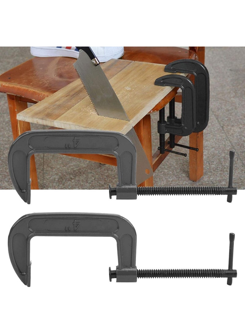 GGOOT 2Pcs G Clamp, G‑Type Woodworking Malleable Steel Fixed Industrial Strength Hardware Tool - Image 4
