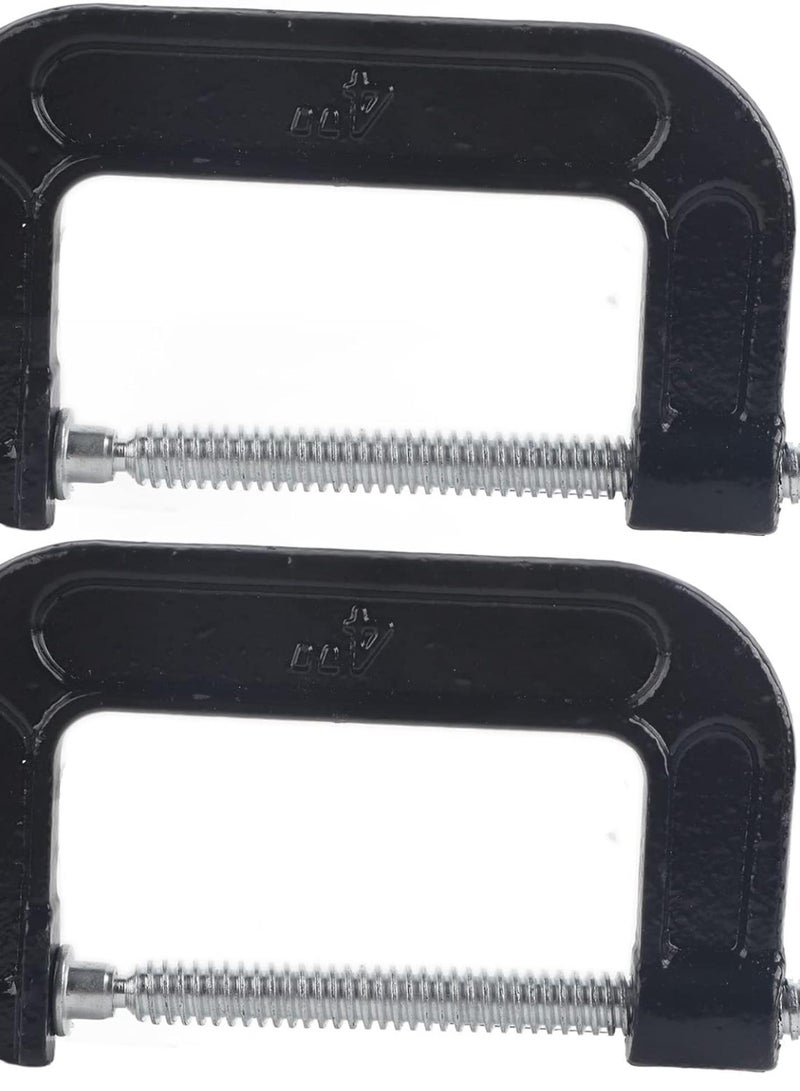 GGOOT 2Pcs G Clamp, G‑Type Woodworking Malleable Steel Fixed Industrial Strength Hardware Tool - Image 1