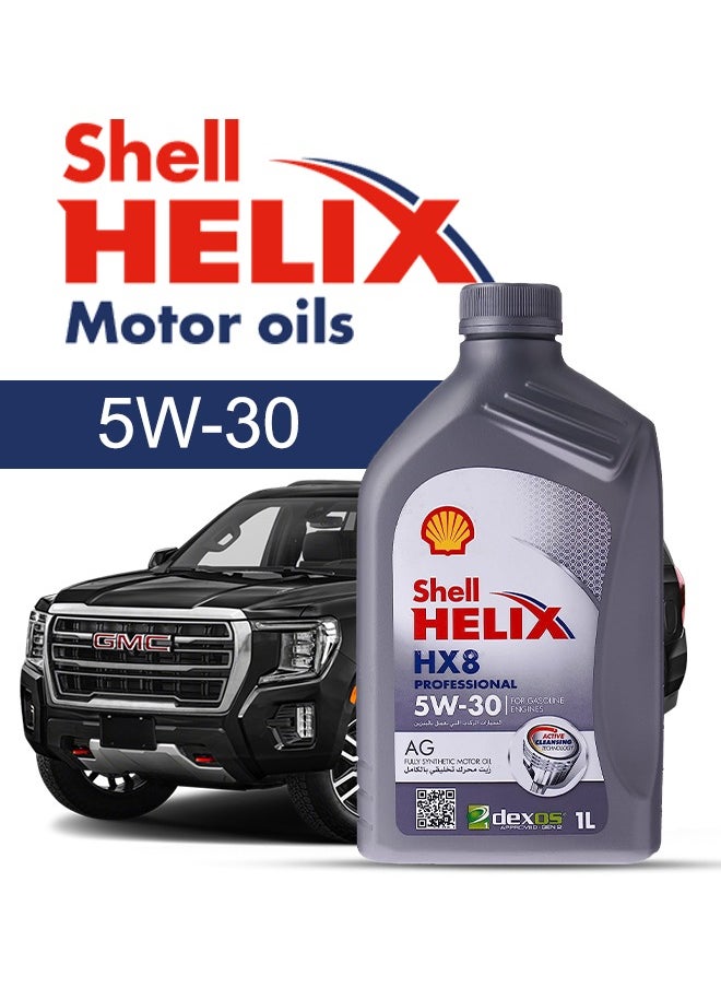 Shell Engine Oil – For GMC Yukon V8 2013 - 2007، 6 Liter، viscosity 5w30 Shell - With Engine Oil Filter - 2007 2008 2009 2010 2011 2012 2013 