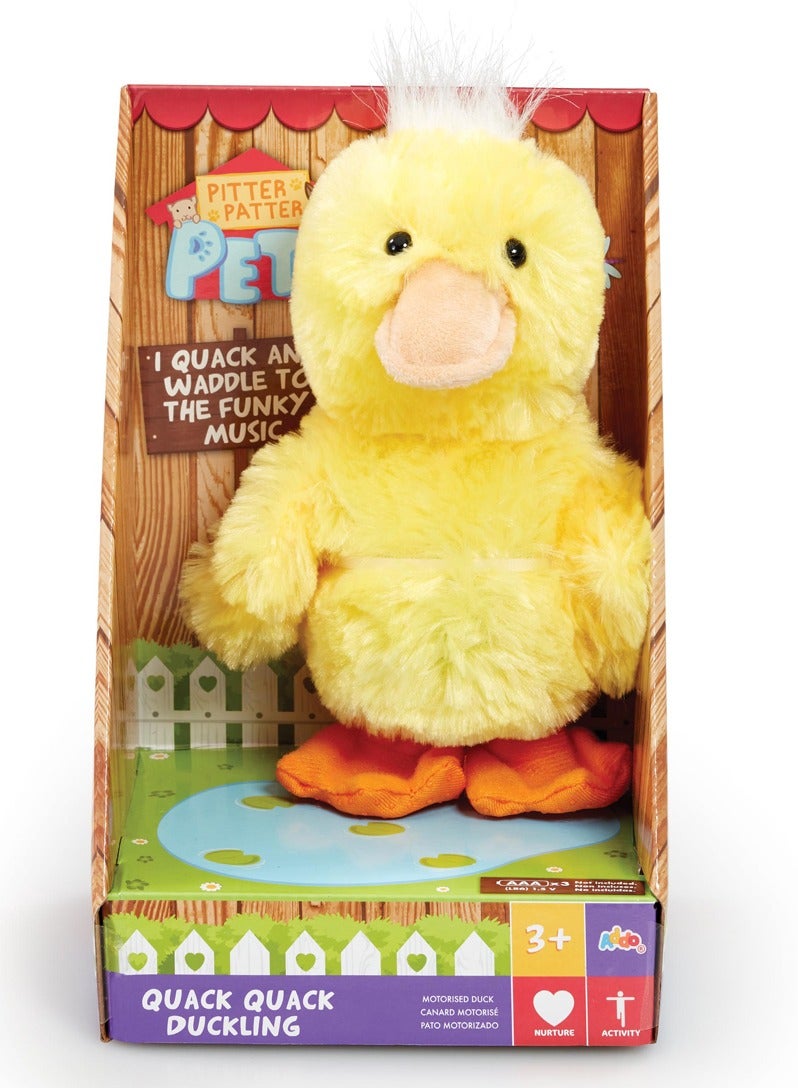 ADDO بطة مشي أدو بيتر باتر، تعمل بالبطارية | بطة راقصة | لعبة ناعمة | لعبة قماش تفاعلية | حيوان محشو للتعانق | هدية للأطفال والصغار - Image 1