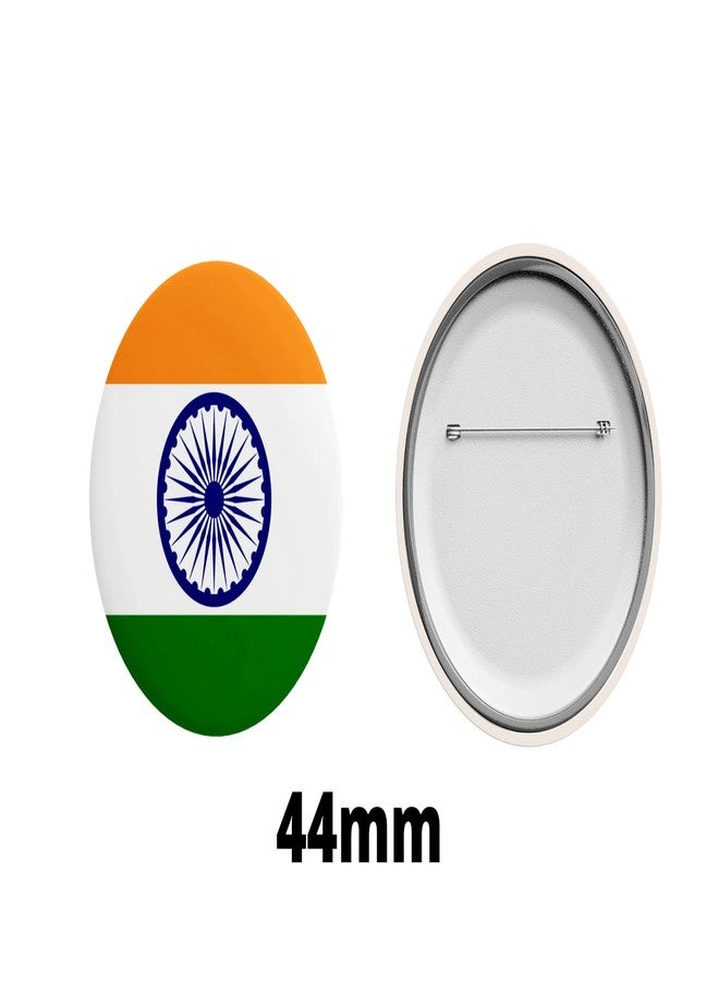 Hubops Indian Flag Independence Day Round Pin Button Badge For Independence Day/Republic Day & Other Events school (pack of 12) - Image 2