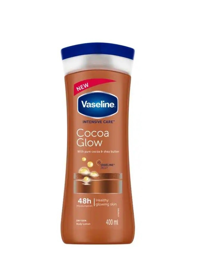 فازلين لوشن العناية المركزة بالكاكاو المتوهج للجسم مع زبدة الشيا والكاكاو النقي 400 مل - Image 1