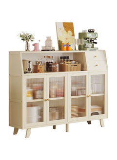 keke Modern Wooden Storage Kitchen Cabinet with Shelves for Living Room & Kitchen  - Image 1