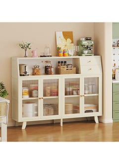 keke Modern Wooden Storage Kitchen Cabinet with Shelves for Living Room & Kitchen  - Image 2