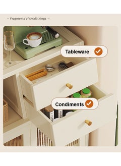 keke Modern Wooden Storage Kitchen Cabinet with Shelves for Living Room & Kitchen  - Image 5