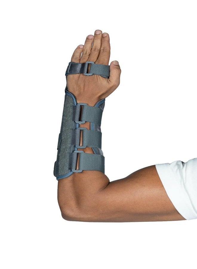 METRO Orthotics Adjustable Wrist & Forearm Splint for pain relief carpal tunnel wrist splint support brace for right & left hand for men and women wrist brace protector and fracture- Grey - Image 2