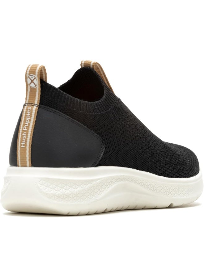 Hush Puppies حذاء هاش بايبيز الأسود الجريء بدون أربطة - Image 4