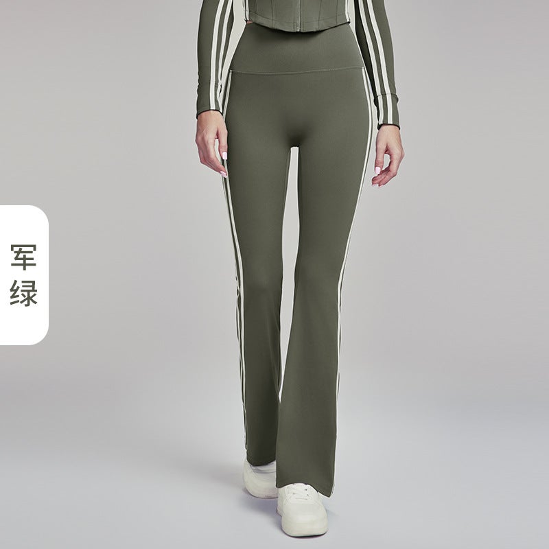 Ningbo Calorie High Waist Yoga Flared Pants – Slimming Wide Leg Fitness Trousers - Image 1