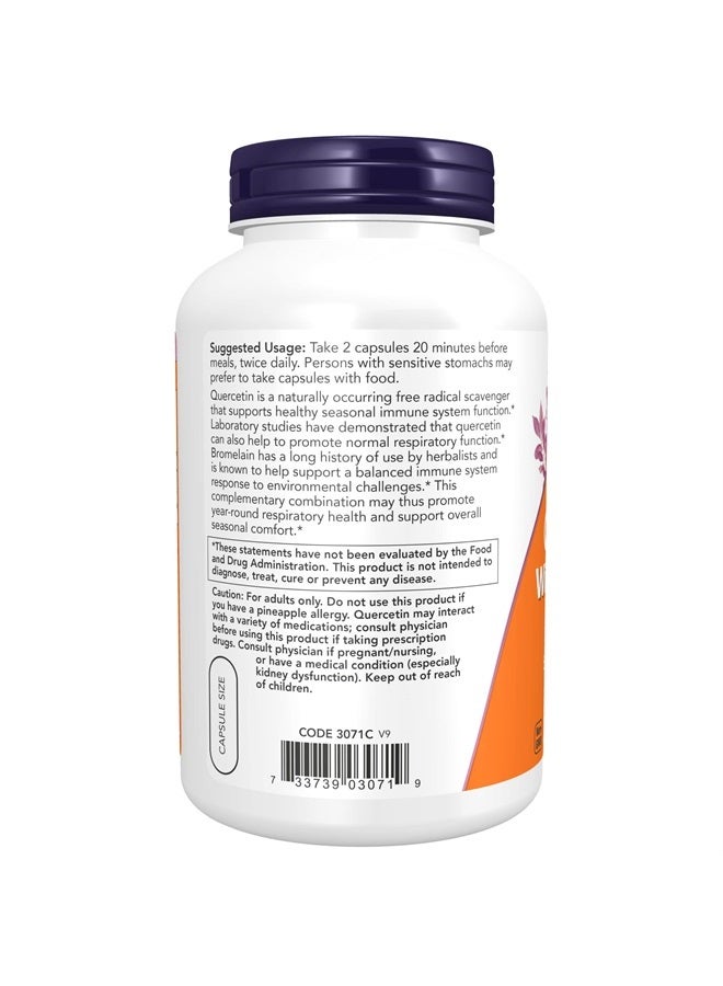now Supplements, Quercetin with Bromelain, Balanced Immune System*, 240 Veg Capsules - Image 3