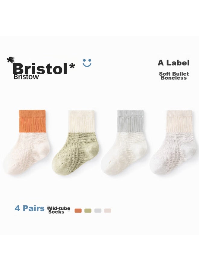 Beptides Beipesi Baby Socks, Thin Spring And Summer Style, Newborn Boys And Girls, Children's Non-slip Cotton Socks, Boli, 3-5 Years Old - Image 1