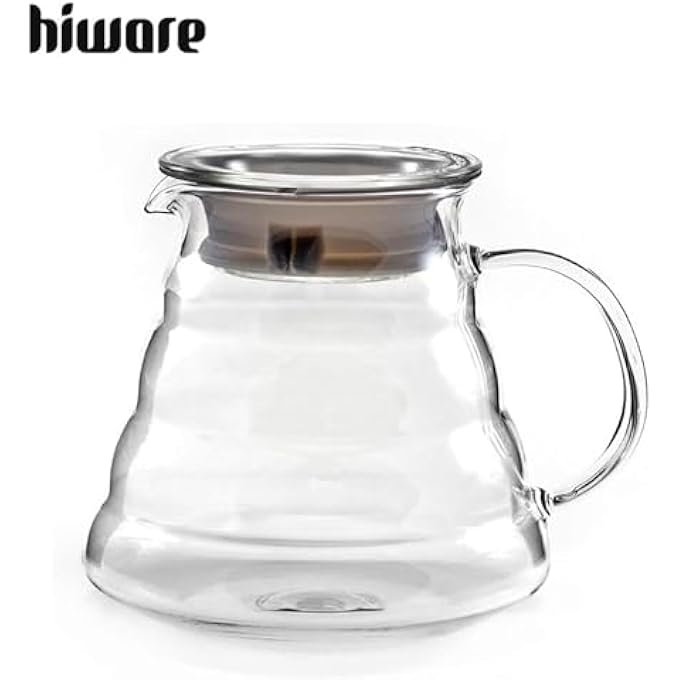 Hiware 20Oz600Ml Server For Hario Dripper Standard Glass Carafe Pot Keeps Coffee Warm Clear Try PourOver - Image 5