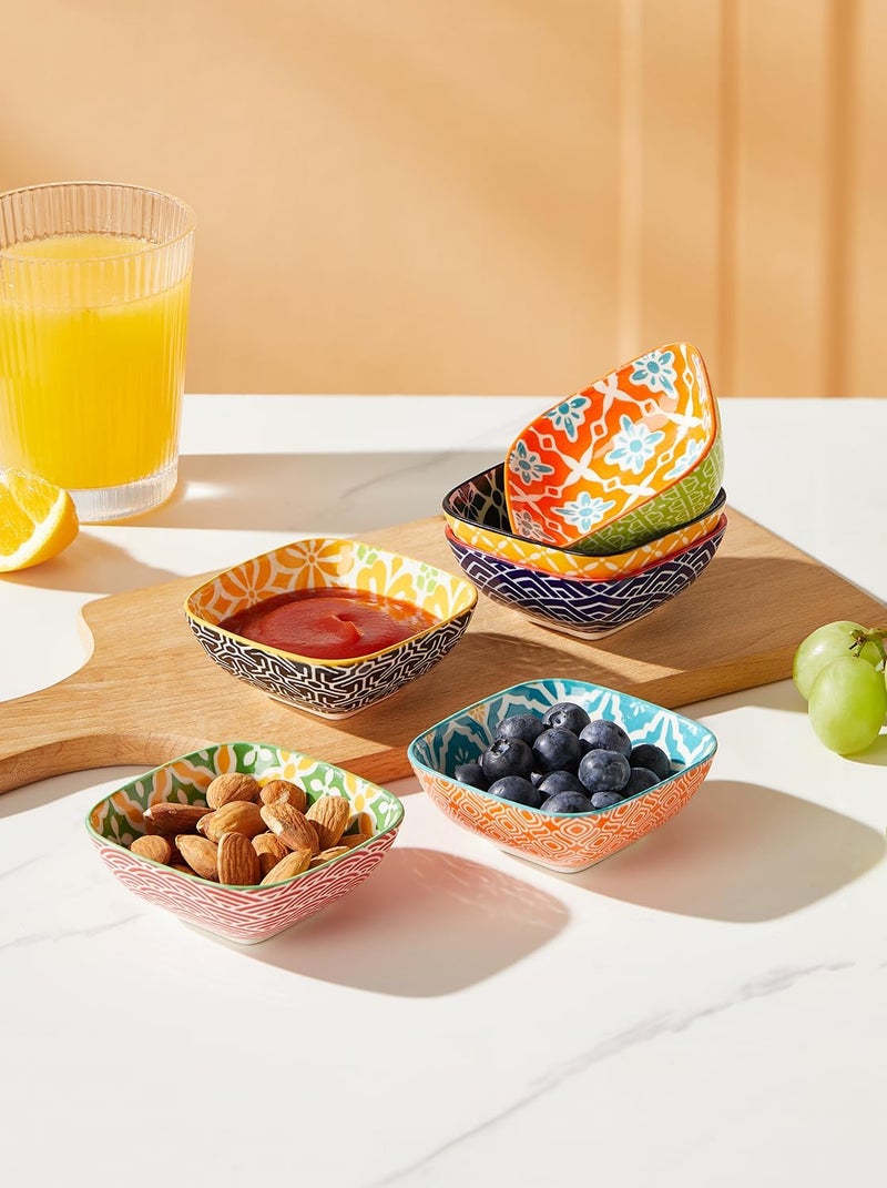 Metahom Small Dipping Bowls Ceramic Dipping Sause Dish for Soy Sauce 3 Inch Mini Little Bowl Set for Condiments Sushi Appetizers Side Dish Set of 6 - Image 5