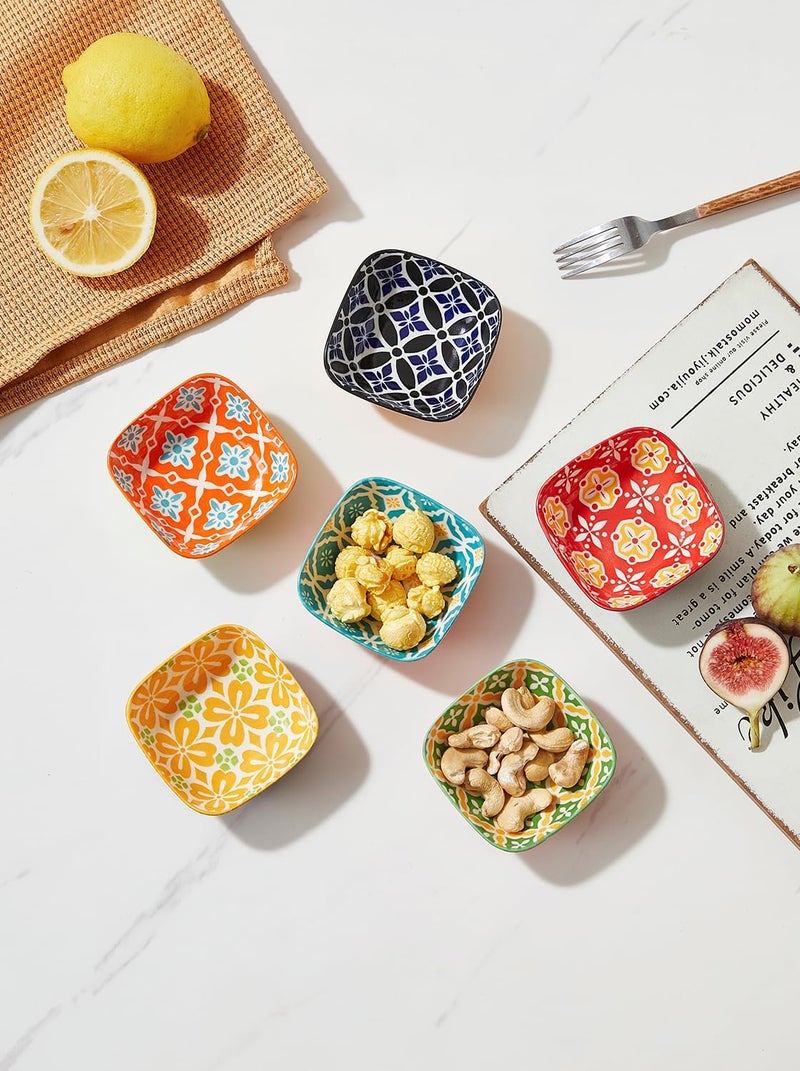 Metahom Small Dipping Bowls Ceramic Dipping Sause Dish for Soy Sauce 3 Inch Mini Little Bowl Set for Condiments Sushi Appetizers Side Dish Set of 6 - Image 3