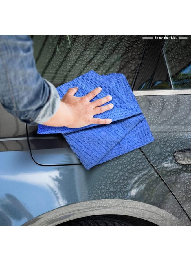 ثري دي منشفة شمواه زرقاء ثلاثية الأبعاد للتنظيف، 64×43 سم - Image 4