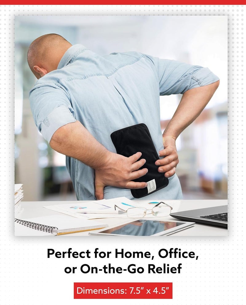 Alpi Rectangle Plush Gel Bead Ice Pack  2 Pack Reusable Ice Packs with Beads for Hot  Cold Therapy  Soft Plush Comfort for Muscle Aches  Relaxation Black - Image 4