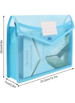 erorex A4 Plastic Wallets 5 Pcs Popper Wallet Plastic Document Folder Premium Pockets Files Envelope For School Office Home With Snap Closure Large Capacity  - Image 5