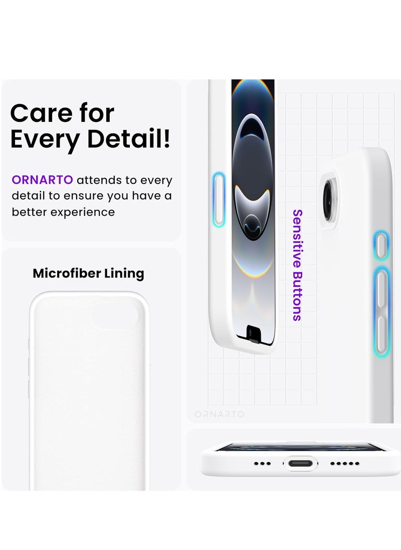 Houmt iPhone 16e 6.1-Inch Case Cover Premium Liquid Silicone Case Soft Anti-Scratch Shockproof Camera Protection Phone Cover For iPhone 16e 6.1-Inch  - Image 4