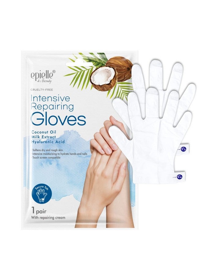 Epielle Intensive Repairing Gloves for Dry and Cracked Hands - 6 Pack | Coconut Oil, Milk Extract, Hyaluronic Acid | Beauty and Skincare Gifts - Image 2