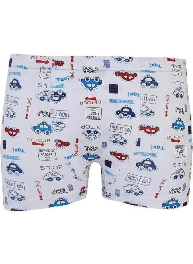 Tutku Passion 3 Pack Elastane Patterned Printed Boy Boxer