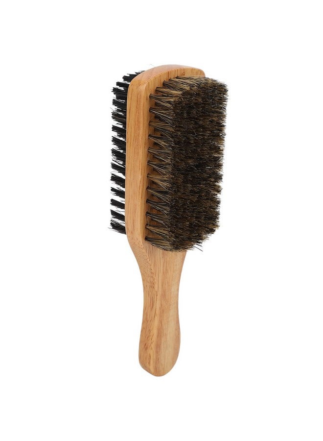 Brrnoo Double Sided Beard Brush Imitation Bristles Brush With Rubber Wood Handle For Men Mustache Brush Soft And Hard Pocket Comb For Men Hair Brushes Facial Beard Brush Beard Grooming Tool - Image 1