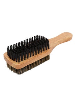 Brrnoo Double Sided Beard Brush Imitation Bristles Brush With Rubber Wood Handle For Men Mustache Brush Soft And Hard Pocket Comb For Men Hair Brushes Facial Beard Brush Beard Grooming Tool  - Image 3