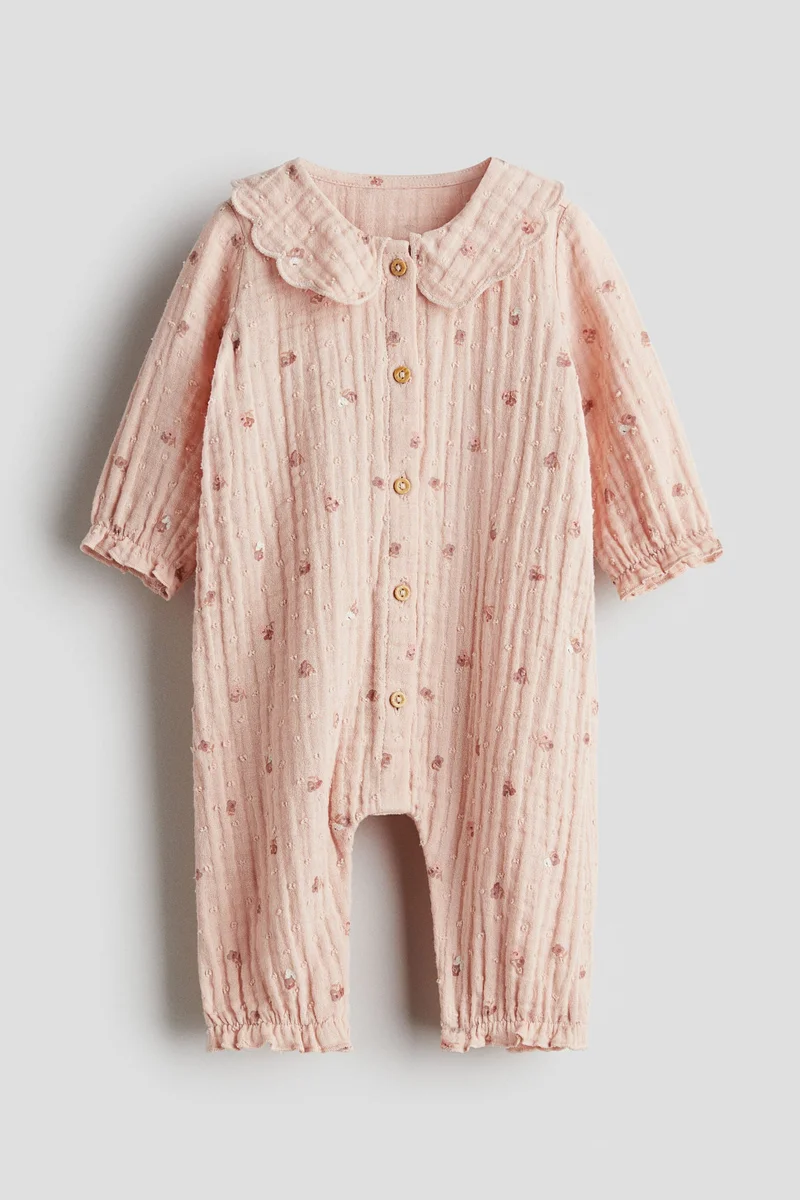 H&M Cotton muslin romper suit