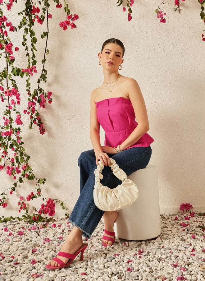 STREET 9 Fuchsia Strapless Tube Top for Women