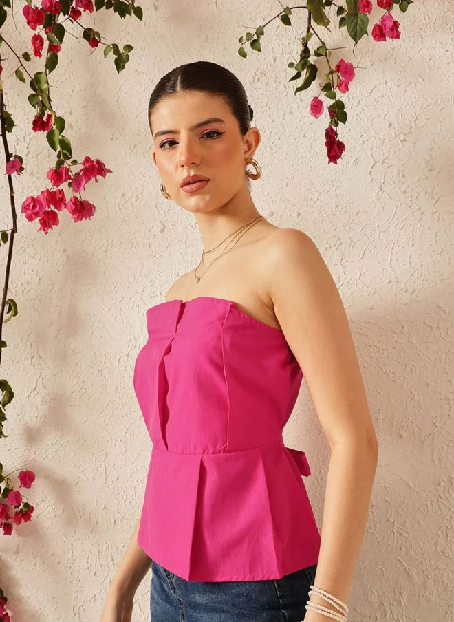 STREET 9 Fuchsia Strapless Tube Top for Women