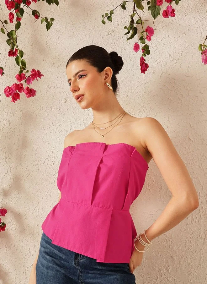 STREET 9 Fuchsia Strapless Tube Top for Women