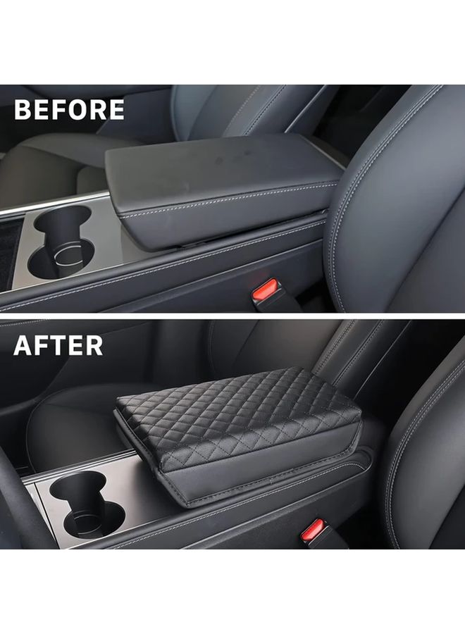 Common Style Console Armrest Pad For Tesla Model Y 3 Soft Faux Leather Elbow Protection - Image 5