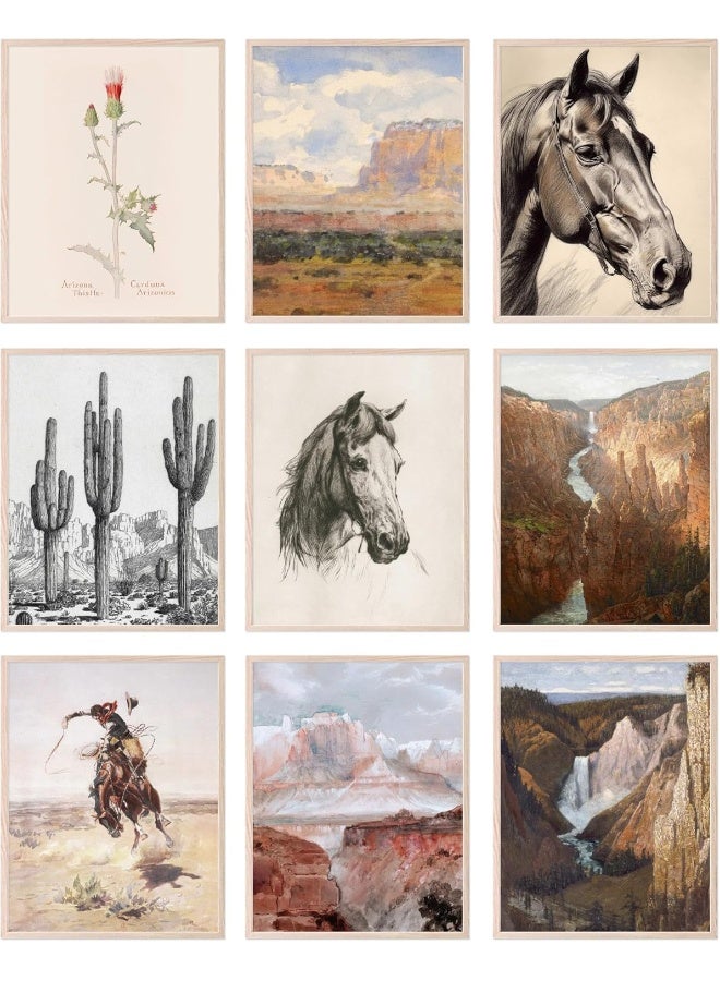 Insire Vintage Western Wall Art, Western Posters (8x10 Unframed) - Image 1