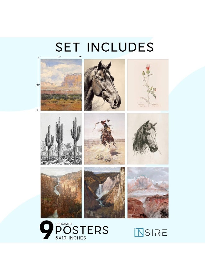 Insire Vintage Western Wall Art, Western Posters (8x10 Unframed) - Image 2