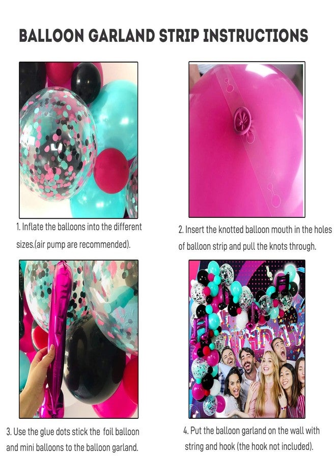 Haptda Mini Mouse Balloon Garland Arch Kit Light Pink Rose Red Black Bot Latex Balloons Confetti Balloon Bow Heart Love Foil Balloons Set for Baby Shower Decorations Birthday Party Supplies - Image 4