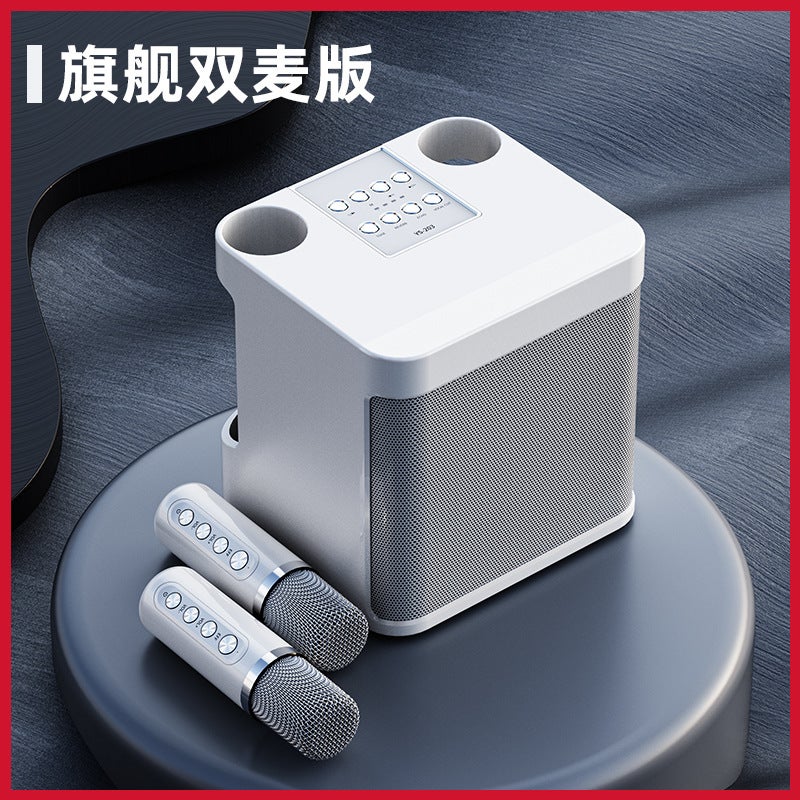 Ys203 -Selling Karaoke Set K Song Audio Bluetooth Speaker Dual Microphone Speaker Microphone All-In-One Machine - Image 3
