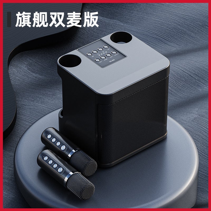Ys203 -Selling Karaoke Set K Song Audio Bluetooth Speaker Dual Microphone Speaker Microphone All-In-One Machine - Image 4